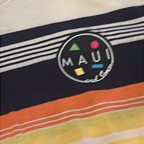 Maui and Sons Retro Striped Tee Yellow and Orange - Picture 1 of 8